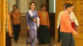 Myanmar democracy crusader Aung San Suu Kyi takes several cabinet posts in the Myanmar government after the National League of Democracy she led won the November election.