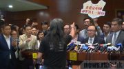 'Long Hair' Leung Kwok-hung is locked in a war of words with pro-establishment lawmakers after they staged a walk-out to block the swear-in of two localist legislators last week.