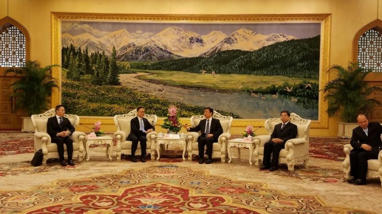 Chinese vice president Li Yuanchao (middle) meets with a delegation of senior government officials led by civil service minister Cheung Wan-ching (on Li's right) in Beijing on Tuesday.