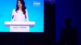 Amal Clooney, UK's special envoy on press freedom, blasts Trump at an international media freedom conference in London. Cloony is a human rights lawyer and is married to actor Mike Clooney.