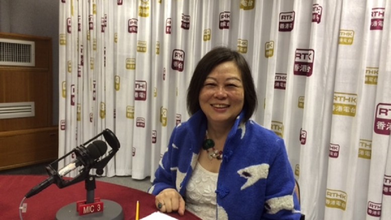 Anna Wu, chairperson of the Competition  Commission speaks at the RTHK's Letter to Hong Kong.