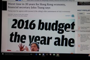 Financial Secretary John Tsang fears Hong Kong economy is facing the 'worst time in 20 years' at a SCMP symposium in June.