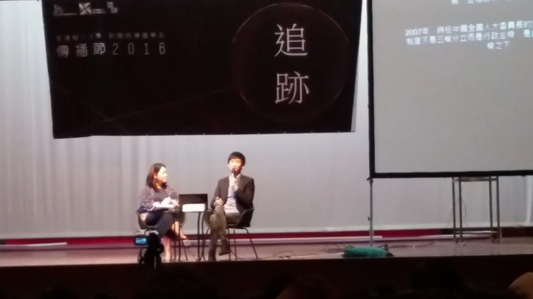 "I have no regret," says Youngspiration's Sixtus Leung Chun-hang at a Shue Yan University student assembly when asked about a High Court verdict on the disqualification of the seats of him and Yau Wai-ching.