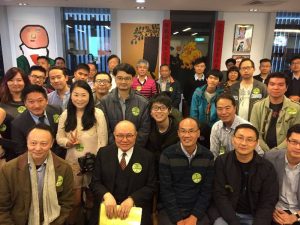Woo Kwok-hing, meets with supporters at the weekend.
